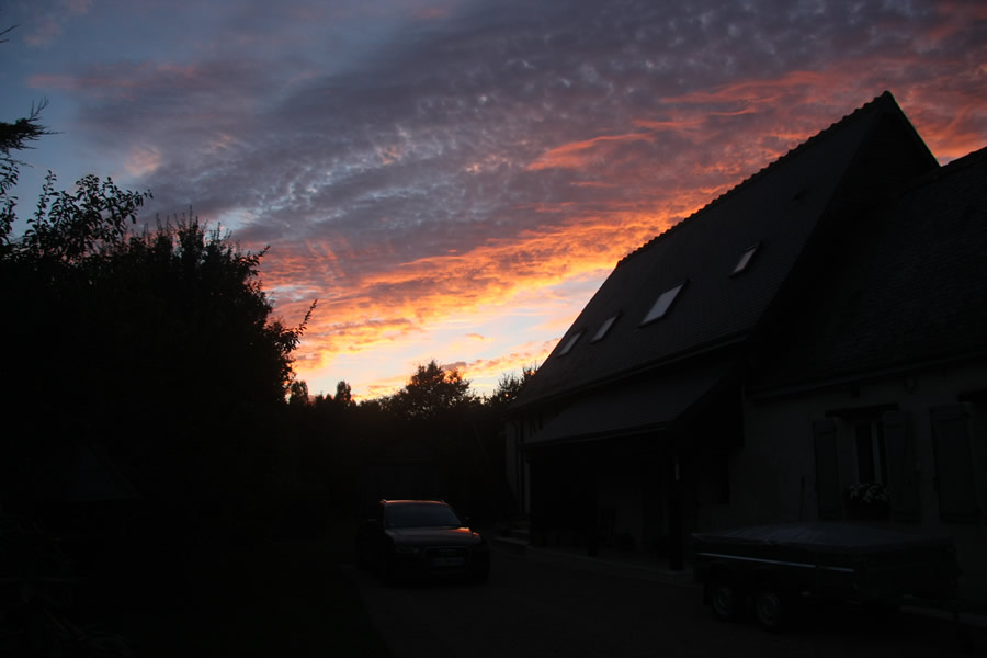 Sunset at Les Bouts de Ralle Chambre d'Hotes